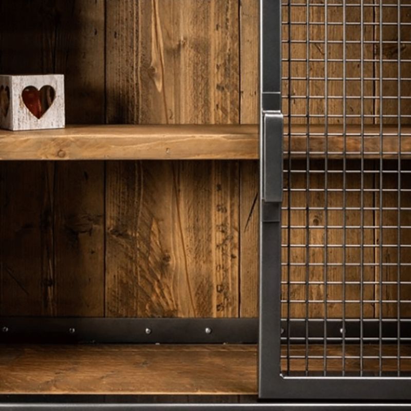 Industrial Cabinet Distressed Wood With Doors Bar Pulls Rectangle Accent Cabinet Clearhalo 'Cabinets & Chests' 'cabinets_chests' 'furn' 'furn_cabinets_chests' 'Furniture' 'Living Room Furniture' 1200x1200_738e3763-7e79-4230-9f5f-d2bf45b4ed72