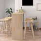 Natural Wood Counter Table with Rectangle Table Top Legs Table - 41.3" H Clearhalo 'Bar Furniture' 'Bar Tables' 'bar_tables' 'furn' 'furn_bar_tables' 'Furniture' 'furniture_bar_tables' 'Kitchen & Dining Furniture' 1200x1200_7390a53c-b6b0-4bf8-8f60-72e8f46111d8