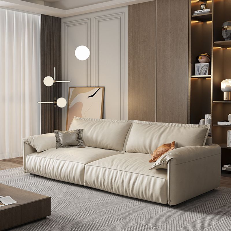 Leather Square Arm Loveseat Standard Loose Back Settee Furniture Clearhalo 'furn' 'furn_sofas' 'Furniture' 'furniture_sofas' 'kitchen' 'kitchen_sofas' 'Living Room Furniture' 'Sofa' 'sofas' 1200x1200_7391acb2-87b0-4367-87a7-9b226193ff5e