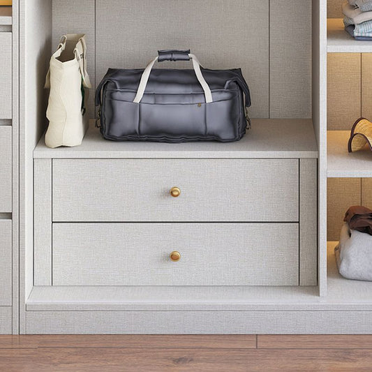 Moderne stijl houten garderobe witte kleur houten zachte close lade garderobe kast
