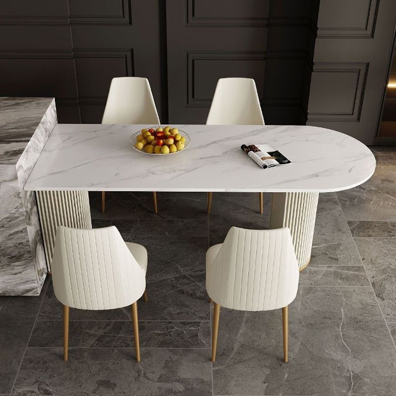 Mesa de comedor de forma gratuita Mesa de comedor moderno de piedra sinterizada