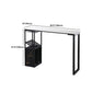 Industrial Rectangle Pub Table White Sintered Stone Bar Height Cocktail Table with Shelves Clearhalo 'Bar Furniture' 'Bar Tables' 'bar_tables' 'furn' 'furn_bar_tables' 'Furniture' 'Kitchen & Dining Furniture' 1200x1200_7392bab8-e346-49c0-be5e-e69756aef88c