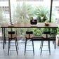 Table de bar rectangulaire industrielle en bois massif, hauteur de bar, pour petits endroits