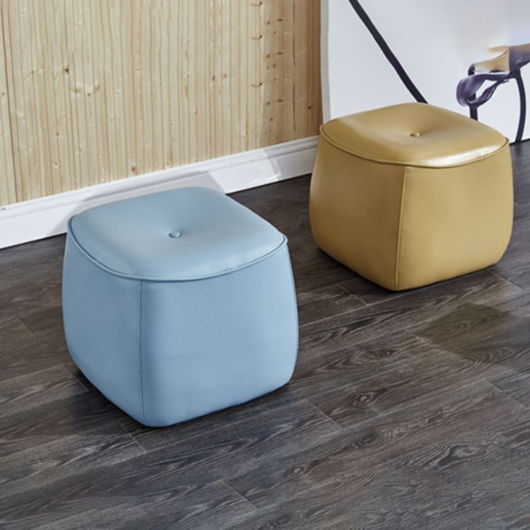 Contemporary Rectangle Shape Pouf PU Leather Upholstered Ottoman Clearhalo 'furn' 'furn_ottomans_poufs' 'Furniture' 'Living Room Furniture' 'Ottomans & Poufs' 'ottomans_poufs' 1200x1200_7393638b-bfe6-402f-8eab-590e58b045e9