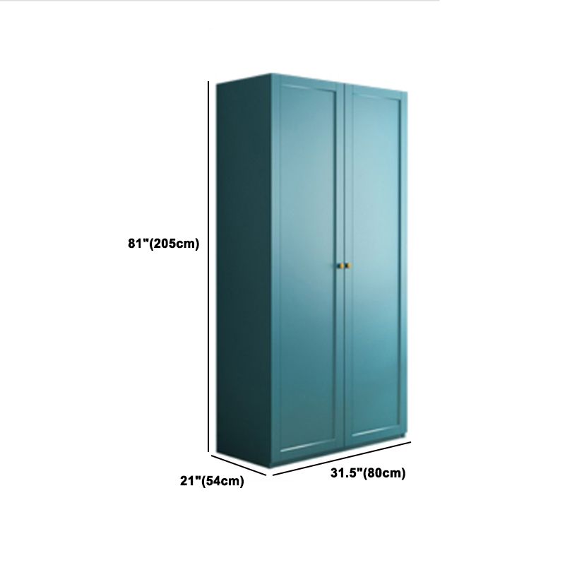 Blauw gemanipuleerde houten garderobe kast eigentijdse garderobe armoire