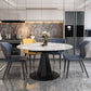 Round Steel Pedestal Dining Table Modern Dining Table with Leaf Extension Clearhalo 'Dining Tables & Seating' 'Dining Tables' 'dining_table' 'furn' 'furn_dining_table' 'Furniture' 'Kitchen & Dining Furniture' 1200x1200_7394177a-f4e2-4d26-b728-b7735d16c4b4
