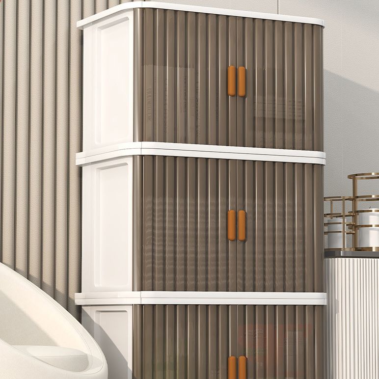 Moderne stijl houten garderobe plastic vrijstaande garderobe kast voor slaapkamer