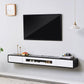 Rubberwood 9.45" D TV Stand Nordic Floating TV Stand with Storage Drawers Clearhalo 'furn' 'furn_tv_stands_entertainment_centers' 'Furniture' 'Living Room Furniture' 'TV Stands & Entertainment Centers' 'TV Stands & Media Storage Furniture' 'tv_stands_entertainment_centers' 1200x1200_7394600d-7117-410d-9e7b-fd763274645e