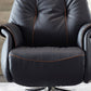 27-inch brede moderne managersstoel Zwart lederen directiestoel