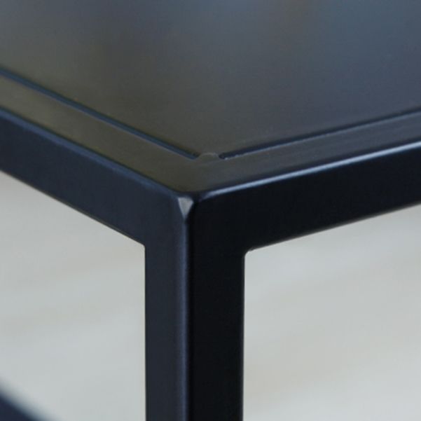 Iron Modern Accent Tabla de 2 estantiles Rectángulo Mesa para Hall para Hall