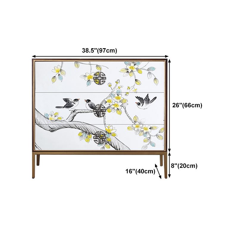 Birch Wood Dining Room Sideboard Cabinet Glam Server Cabinet with Storage Clearhalo 'buffet_sideboard' 'Buffets & Sideboards' 'furn' 'furn_buffet_sideboard' 'Furniture' 'Kitchen & Dining Furniture' 1200x1200_73969526-3c9d-45bc-a29d-73078f541862