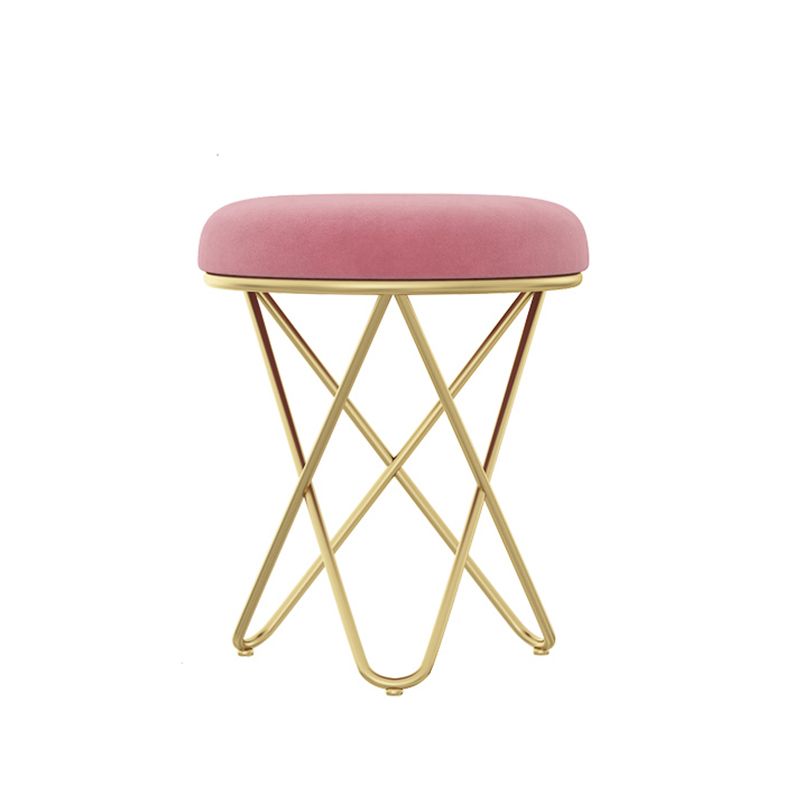 Hermoso Velvet Pouf otomano de color puro Color Round PiseButoman