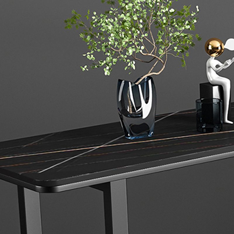 Table de pub à comptoir en pierre intérieure Rectangle Table à manger du bar industriel