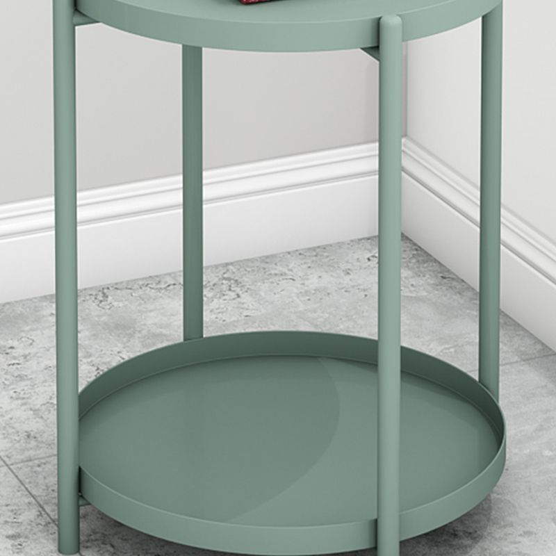 4 Legs Base Design Carbon Steel White/green/black/yellow Round Side Table