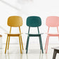 Scandinavian Plastic Dining Side Chair Open Back Armless Dining Chairs