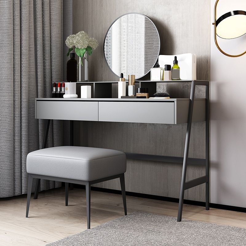 Modern 34.6 "Hoogte 2 laden Mirrored make -uptafel bureau ijdelheid