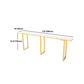 Glam Indoor Counter Wine Table White Marble Gold Base Counter Height Dining Table