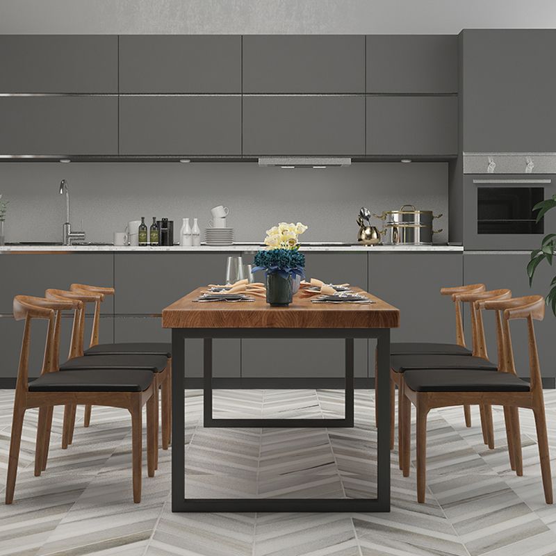 Industrial Style Pine Solid Wood Dining Table Sled Base Rectangle Table for Home Clearhalo ' dining_table' 'Dining Tables & Seating' 'Dining Tables' 'furn' 'furn_dining_table' 'Furniture' 'furniture_dining_table' 'Kitchen & Dining Furniture' 'kitchen&dining_furn' 'kitchen' 'kitchen_dining_table' 1200x1200_739e9173-c753-41fe-8972-1e5d6f9c11ee