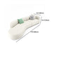 Nordic Stationary Living Room Tuxedo Arm White Curved Sofa Chaise