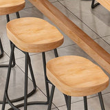 1/5/6/11 stukken moderne balktafel set rechthoek dennenhout top bistro set met voetsteun