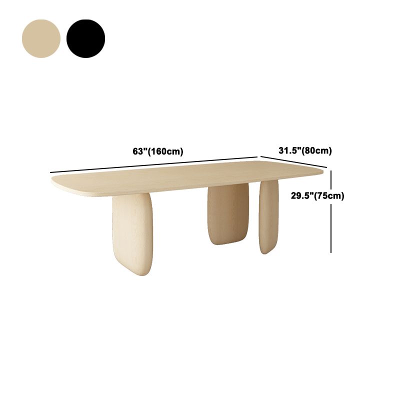 Modern 1/2/4/5 Pieces Dining Set Rectangle Pine Wood Dining Table for Dining Room Kitchen Clearhalo 'Dining Room Sets' 'Dining Tables & Seating' 'dining_room_set' 'furn' 'furn_dining_room_set' 'Furniture' 'Kitchen & Dining Furniture' 1200x1200_73a30874-0972-4480-853b-ed40b5b5422e