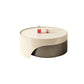 Set tavolino moderno Tavolino rotondo in legno con 2 cassetti