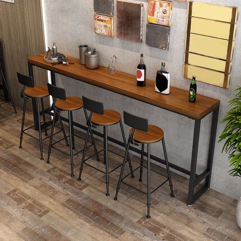 Moderne stijl 1/5/9-delige bartafelset rechthoekig grenenhouten aanrechttafel voor café