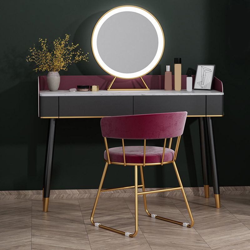 Contemporary Wooden Makeup Vanity Set Slate Top 2-Drawer Dressing Table Clearhalo 'Bedroom Furniture' 'furn' 'furn_makeup_vanities' 'Furniture' 'Makeup Vanities' 'makeup_vanities' 1200x1200_73a486e1-5c91-4d6f-af9d-1ddd0ad61c73