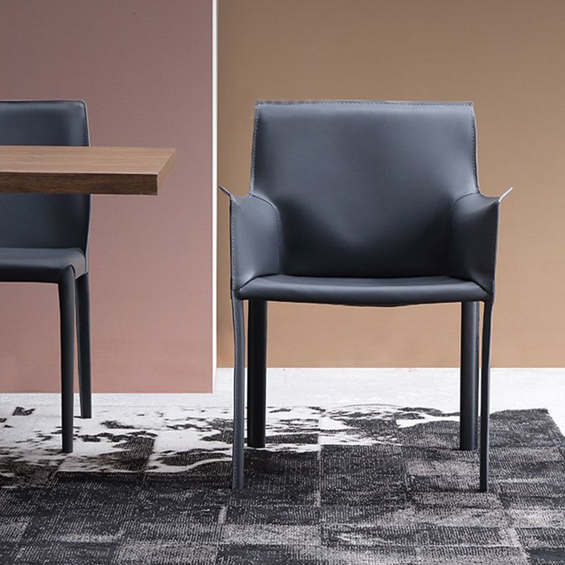 Contemporary Faux Leather Dining Chair Upholstered Dining Arm Chair Clearhalo 'Dining Chairs' 'Dining Tables & Seating' 'dining_chair' 'furn' 'furn_dining_chair' 'Furniture' 'Kitchen & Dining Furniture' 1200x1200_73a512c1-a9a2-4f57-89b0-25235d58ac67