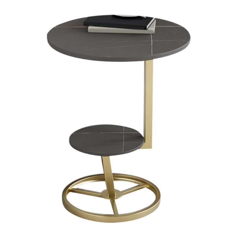 Modern Abstract Corner Table Round Slate Side End Table for Living Room Clearhalo 'Coffee & Accent Tables' 'End & Side Tables' 'end_side_tables' 'furn' 'furn_end_side_tables' 'Furniture' 'Living Room Furniture' 1200x1200_73a532b7-0105-424c-aa57-76c81bfee72f