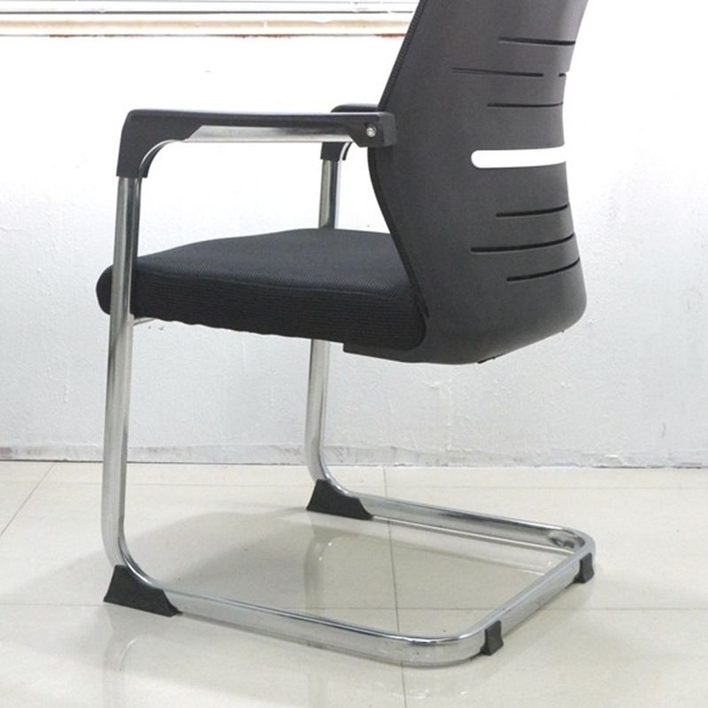 Modern Desk Chair Mesh Computer Chair in Black Mid-Back Chair No Wheels Clearhalo 'furn' 'furn_office_chair' 'Furniture' 'Office Chairs' 'Office Furniture' 'office_chair' 1200x1200_73a5aafc-de2d-4ebc-8dce-5b918a8b6aa7