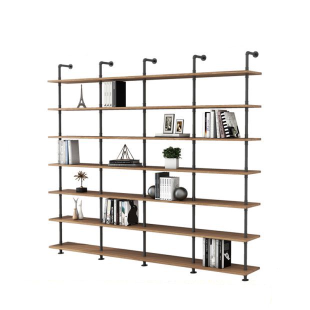 9.84"W Bookshelf Industrial Style Wall Mounted Bookcase for Home and Office