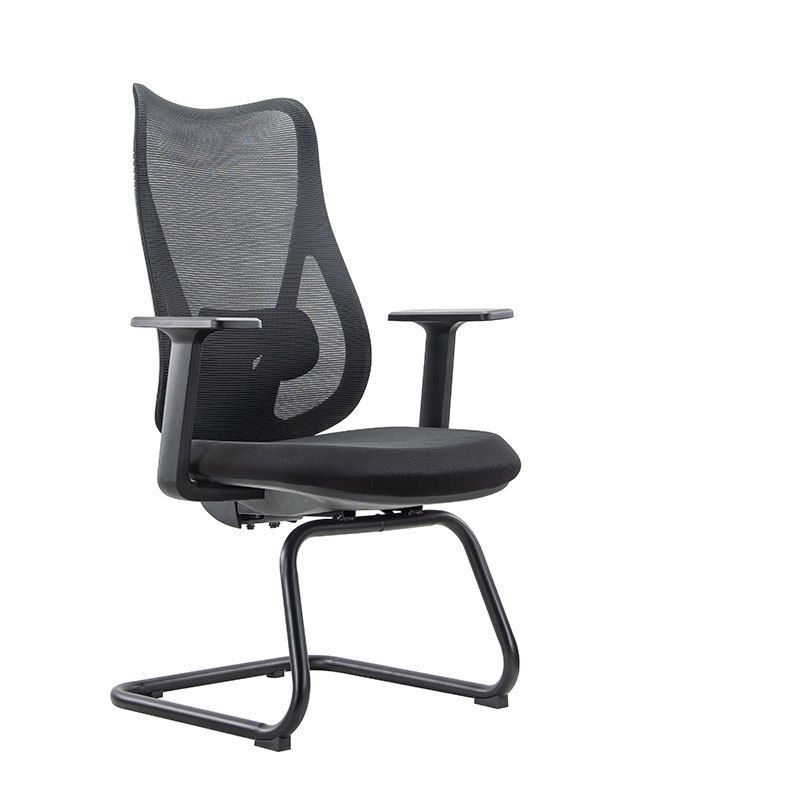 Sedia da scrivania moderna larga 25" Sedia da ufficio AirGrid nera traspirante