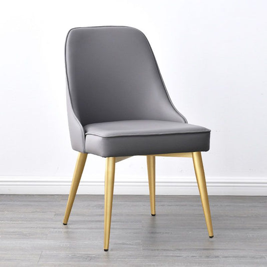 Chaise de salle à manger en cuir fausse glam