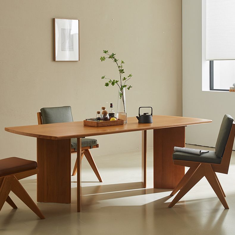 Rectangle Dining Table Pine Solid Wood Dining Table with Natural Finish Legs