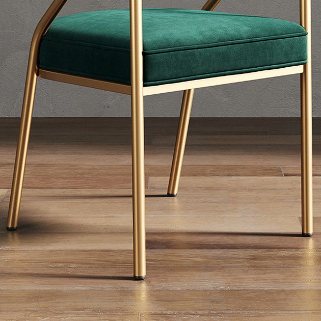 Metal Scandinavian Glam Kitchen Dining Room Arm Chair Open Back Chair Clearhalo ' kitchen&dining_furn' 'Dining Chairs' 'Dining Tables & Seating' 'dining_chair' 'furn' 'furn_dining_chair' 'Furniture' 'furniture_dining_chair' 'Kitchen & Dining Furniture' 'kitchen' 1200x1200_73a6e4e5-a724-4c8c-8438-0de1f7b9d52c