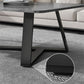 Glam Cross Legs Coffee Table Slate Rectangular Cocktail Table for Home