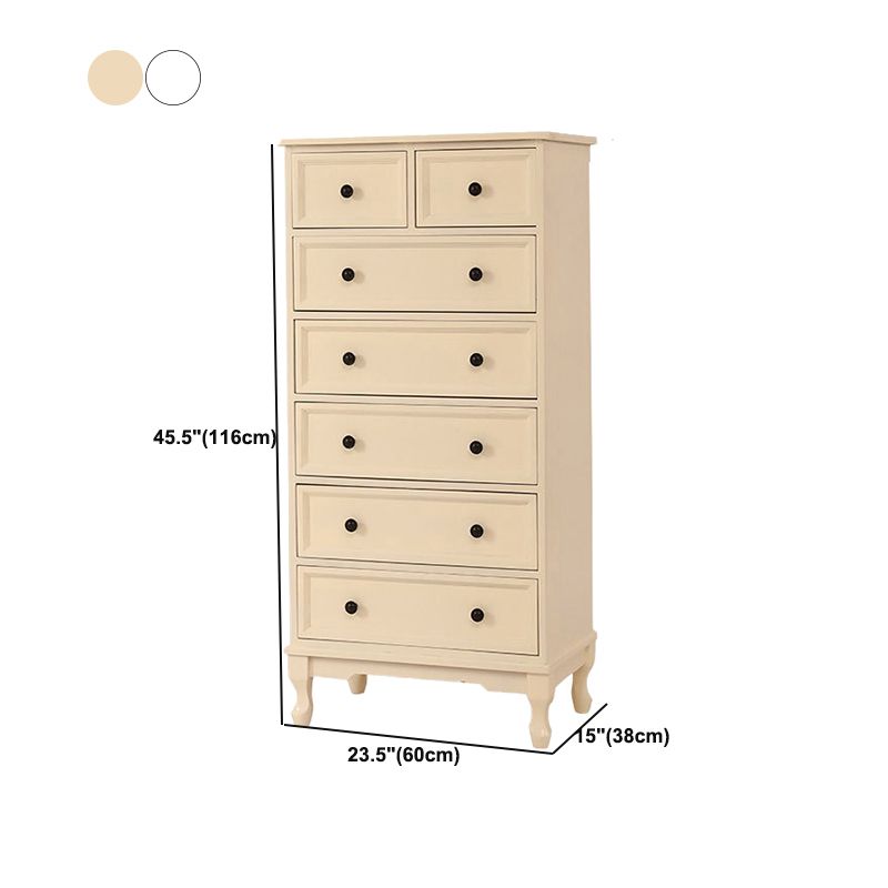 Witte moderne zijkast rechthoek houten knoppen kast met lade