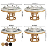 Simplicity Home Sintered Stone Dining Table Round Shape Table with Solid Wood Base Clearhalo ' dining_table' 'Dining Tables & Seating' 'Dining Tables' 'furn' 'furn_dining_table' 'Furniture' 'furniture_dining_table' 'Kitchen & Dining Furniture' 'kitchen&dining_furn' 'kitchen' 'kitchen_dining_table' 1200x1200_73a968b2-4d7c-4504-9fde-1461d76b6755