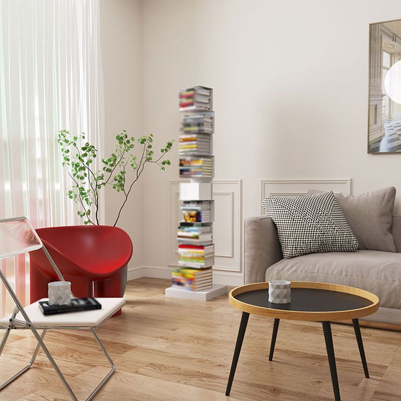 Modern Corner Vertical Bookshelf White and Black Closed Back Bookshelf Clearhalo 'Bookcases' 'furn' 'furn_bookcases' 'Furniture' 'furniture_bookcases' 'kitchen' 'kitchen_bookcases' 'Living Room Furniture' 'Office Furniture' 1200x1200_73a96f34-9831-44ca-92ce-4eda50bec365