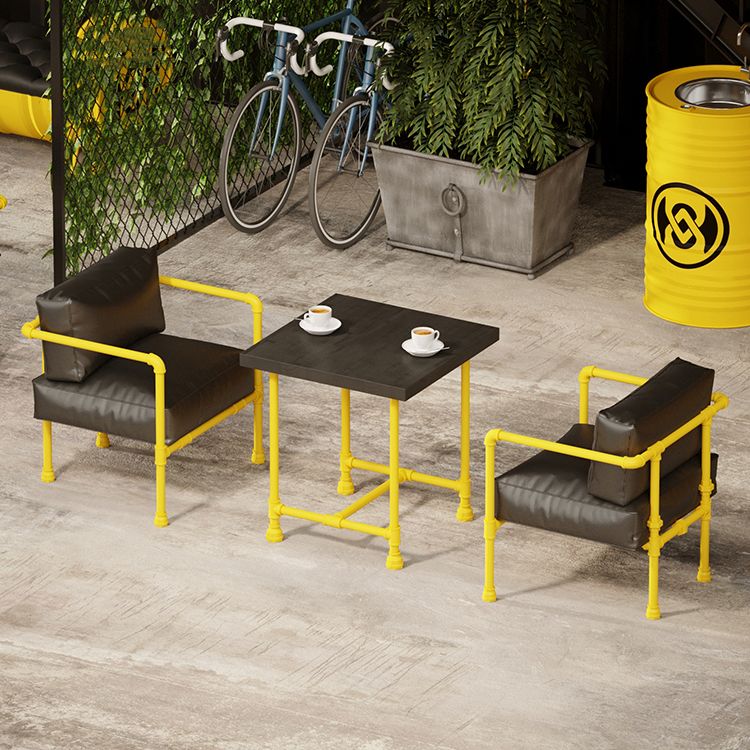 Industrial Style Dining Table Solid Wood Dining Table with Trestle Base Clearhalo 'Dining Tables & Seating' 'Dining Tables' 'dining_table' 'furn' 'furn_dining_table' 'Furniture' 'furniture_dining_table' 'Kitchen & Dining Furniture' 'kitchen' 'kitchen_dining_table' 1200x1200_73aa898f-a4a8-4dcb-9777-6d2f2f55d5e9