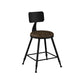 Modern Backrest Counter Stool Iron Cafe Bar Stool with Leather Cushion and Pedal Clearhalo 'Bar Furniture' 'Bar Stools' 'bar_stools' 'furn' 'furn_bar_stools' 'Furniture' 'furniture_bar_stools' 'Kitchen & Dining Furniture' 1200x1200_73ac6a02-0ebb-4058-8497-262e1046c7cd
