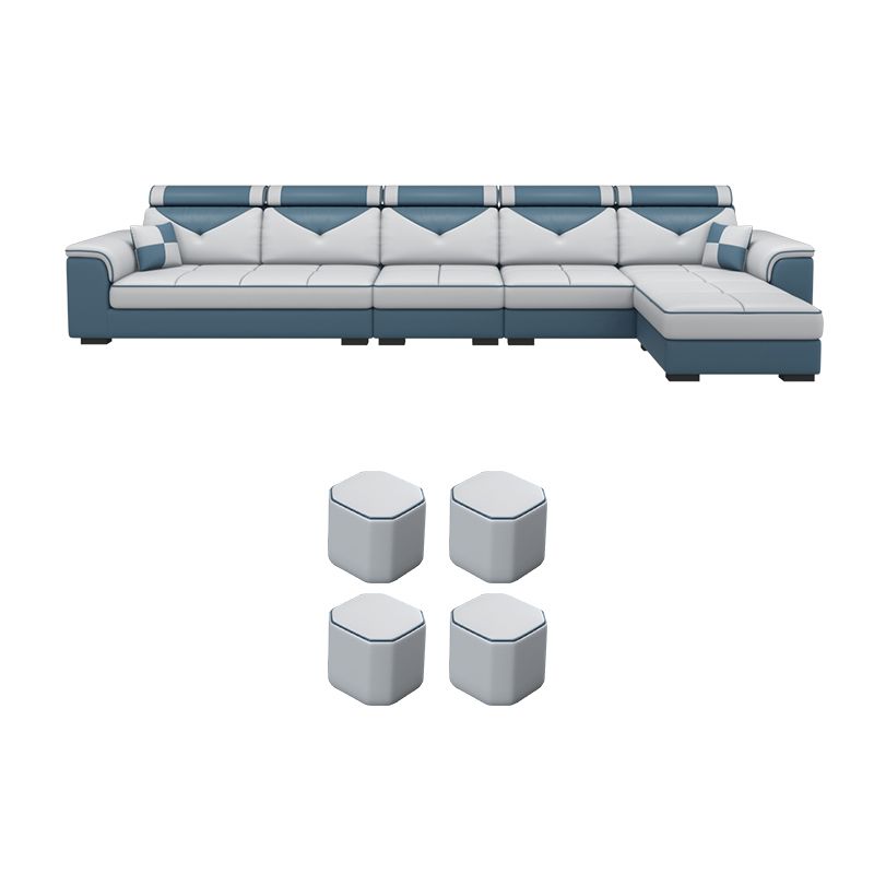 Contemporary Removable Cushions Sectionals 35.43"High Pillow Top Arm Sofa with Storage Clearhalo 'furn' 'furn_sectionals' 'Furniture' 'furniture_sectionals' 'kitchen' 'kitchen_sectionals' 'Living Room Furniture' 'Sectionals' 1200x1200_73aca333-98e9-40ca-938e-b43a053c9961