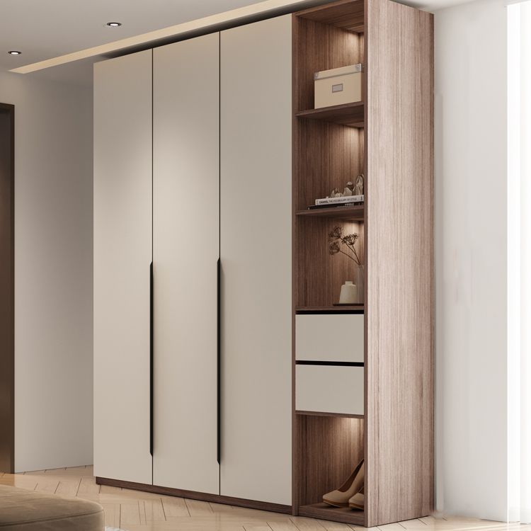 Hinged Wardrobe Cabinet Engineered Wood Wardrobe Armoire for Bedroom Clearhalo 'Armoires & Wardrobes' 'armoires_wardrobes' 'Bedroom Furniture' 'furn' 'furn_armoires_wardrobes' 'Furniture' 1200x1200_73af09b9-3f5b-4877-9282-ca85f803b2d0