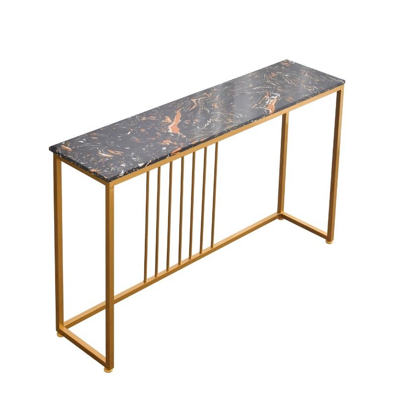 Glam Console Accent Table Antieke afwerking Bafe -consoletafel in marmer