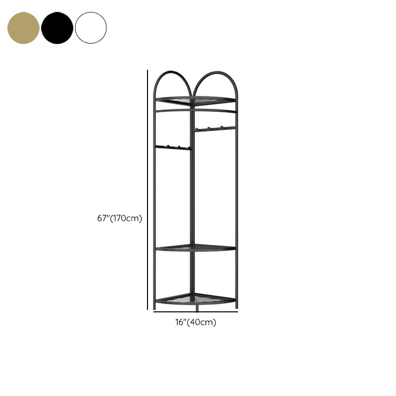 Pastilla de entrada de colgilla de capa metálica moderna con ganchos con ganchos