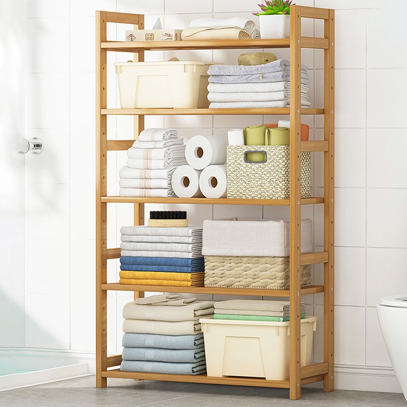 Etagere Contemporary Bookshelf Vertical Open Bamboo Shelf Bookcase for Home Clearhalo 'Bookcases' 'furn' 'furn_bookcases' 'Furniture' 'Office Furniture' 1200x1200_73b0f259-504a-4e84-ae43-aede03d1509b