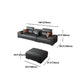 Black Faux Leather Sofa 33.46" H Pillow Top Arm Sofa & Chaise Clearhalo 'furn' 'furn_sectionals' 'Furniture' 'furniture_sectionals' 'Living Room Furniture' 'Sectionals' 1200x1200_73b15d28-b777-4869-aab5-3ecefc377c3c