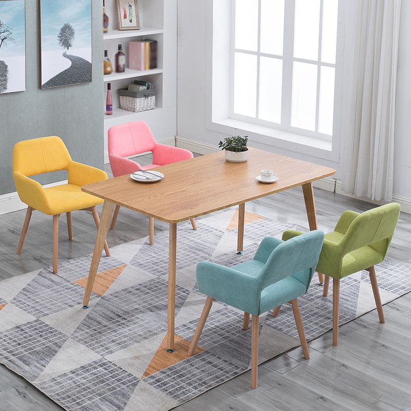 Wood Scandinavian Dining Kitchen Room Chair Open Back Arm Chair Clearhalo ' kitchen&dining_furn' 'Dining Chairs' 'Dining Tables & Seating' 'dining_chair' 'furn' 'furn_dining_chair' 'Furniture' 'furniture_dining_chair' 'Kitchen & Dining Furniture' 'kitchen' 1200x1200_73b3c973-e009-4400-a160-22de66b510cf