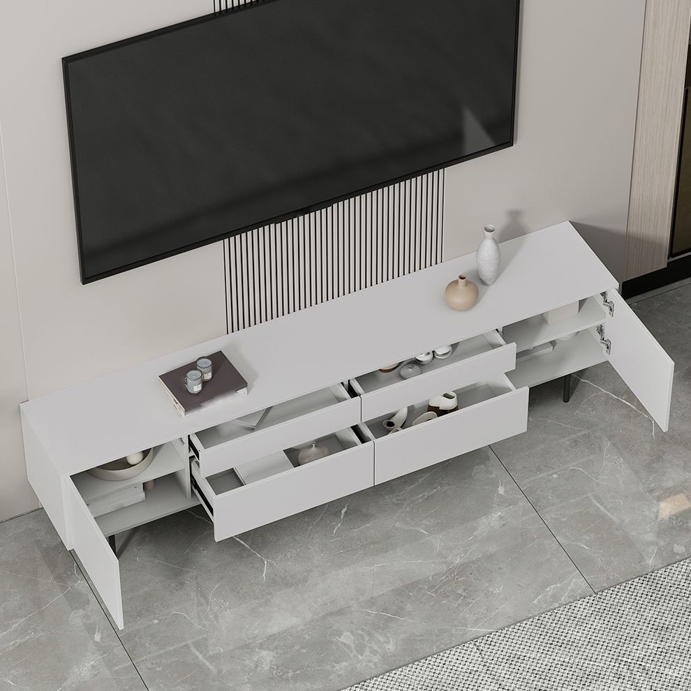 Gabinete de TV de rectángulo de madera de almacenamiento de almacenamiento industrial con piernas extraviadas